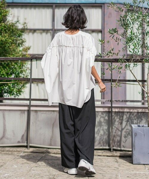 la.f...(大きいサイズ) / ラ・エフ(おおきいサイズ) その他パンツ | 【大きいサイズ】【biyori】""楽ちんキレイ""リネン風ワイドパンツ≪洗濯機で洗える≫ | 詳細5