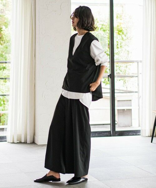 la.f...(大きいサイズ) / ラ・エフ(おおきいサイズ) その他パンツ | 【大きいサイズ】【biyori】""楽ちんキレイ""リネン風ワイドパンツ≪洗濯機で洗える≫ | 詳細7