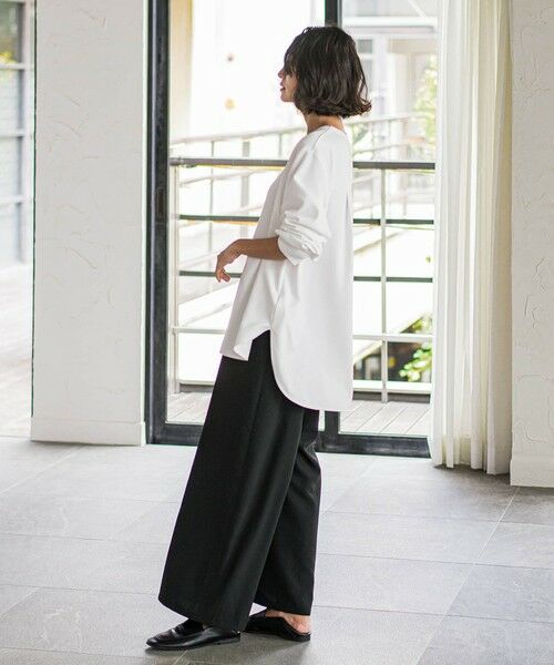 la.f...(大きいサイズ) / ラ・エフ(おおきいサイズ) その他パンツ | 【大きいサイズ】【biyori】""楽ちんキレイ""リネン風ワイドパンツ≪洗濯機で洗える≫ | 詳細9