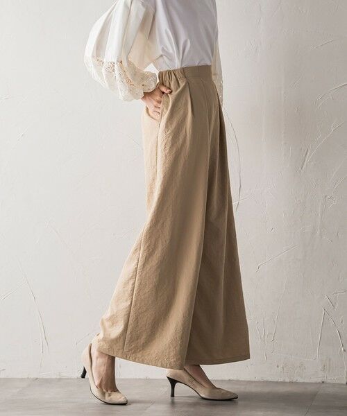 la.f...(大きいサイズ) / ラ・エフ(おおきいサイズ) その他パンツ | 【大きいサイズ】【biyori】""楽ちんキレイ""リネン風ワイドパンツ≪洗濯機で洗える≫ | 詳細28