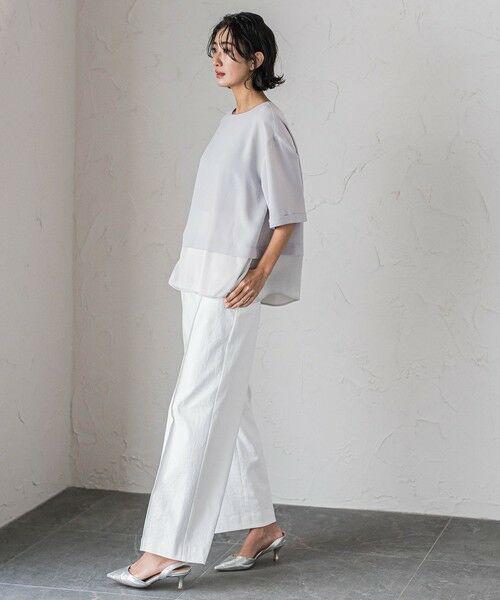 la.f...(大きいサイズ) / ラ・エフ(おおきいサイズ) その他パンツ | 【WEB限定/大きいサイズ】シェルタリングワイドパンツ≪洗濯機で洗える≫ | 詳細10