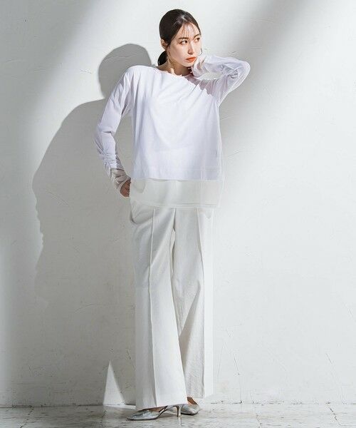 la.f...(大きいサイズ) / ラ・エフ(おおきいサイズ) その他パンツ | 【WEB限定/大きいサイズ】シェルタリングワイドパンツ≪洗濯機で洗える≫ | 詳細15