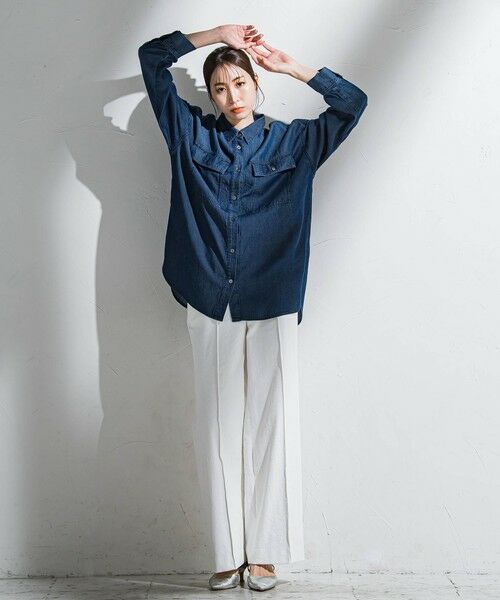 la.f...(大きいサイズ) / ラ・エフ(おおきいサイズ) その他パンツ | 【WEB限定/大きいサイズ】シェルタリングワイドパンツ≪洗濯機で洗える≫ | 詳細21