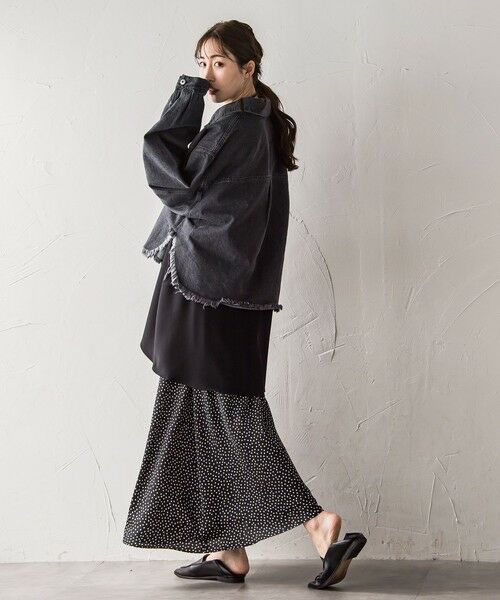 la.f...(大きいサイズ) / ラ・エフ(おおきいサイズ) ミニ・ひざ丈スカート | 【大きいサイズ】【biyori/ノンアイロン】艶めきスカート≪洗濯機で洗える≫ | 詳細13