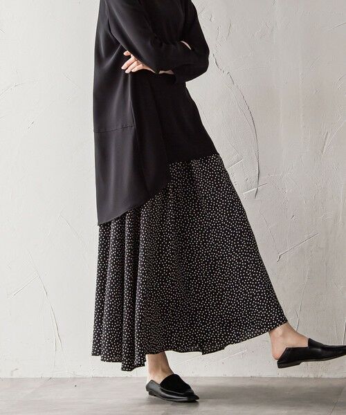 la.f...(大きいサイズ) / ラ・エフ(おおきいサイズ) ミニ・ひざ丈スカート | 【大きいサイズ】【biyori/ノンアイロン】艶めきスカート≪洗濯機で洗える≫ | 詳細8