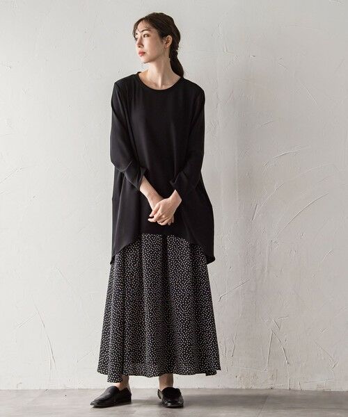 la.f...(大きいサイズ) / ラ・エフ(おおきいサイズ) ミニ・ひざ丈スカート | 【大きいサイズ】【biyori/ノンアイロン】艶めきスカート≪洗濯機で洗える≫ | 詳細9