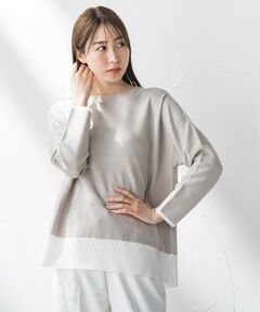 la.f...(大きいサイズ) / ラ・エフ(おおきいサイズ) ニット・セーター | 【大きいサイズ】コットン混ブレンドニット≪手洗い可能≫