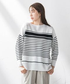 la.f...(大きいサイズ) / ラ・エフ(おおきいサイズ) ニット・セーター | 【大きいサイズ】コットン混ブレンドニット≪手洗い可能≫