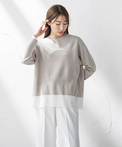 la.f...(大きいサイズ) / ラ・エフ(おおきいサイズ) ニット・セーター | 【大きいサイズ】コットン混ブレンドニット≪手洗い可能≫ | 詳細10