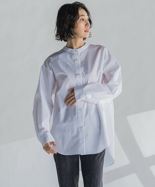 la.f...(大きいサイズ) / ラ・エフ(おおきいサイズ) シャツ・ブラウス | 【大きいサイズ】バンドカラーシャツ≪洗濯機で洗える≫ | 詳細14