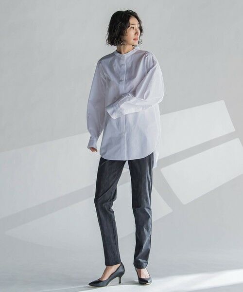 la.f...(大きいサイズ) / ラ・エフ(おおきいサイズ) シャツ・ブラウス | 【大きいサイズ】バンドカラーシャツ≪洗濯機で洗える≫ | 詳細16