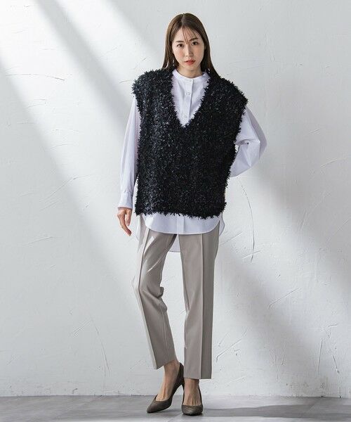 la.f...(大きいサイズ) / ラ・エフ(おおきいサイズ) シャツ・ブラウス | 【大きいサイズ】バンドカラーシャツ≪洗濯機で洗える≫ | 詳細3