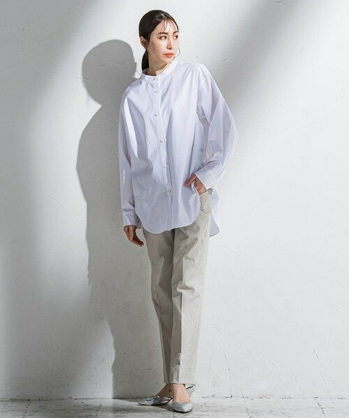 la.f...(大きいサイズ) / ラ・エフ(おおきいサイズ) シャツ・ブラウス | 【大きいサイズ】バンドカラーシャツ≪洗濯機で洗える≫ | 詳細8