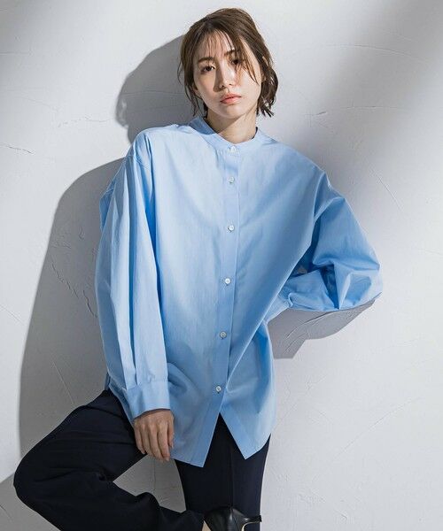 la.f...(大きいサイズ) / ラ・エフ(おおきいサイズ) シャツ・ブラウス | 【大きいサイズ】バンドカラーシャツ≪洗濯機で洗える≫ | 詳細20