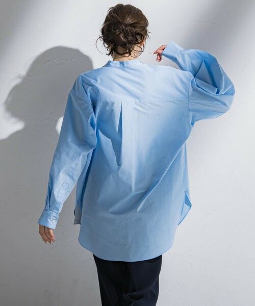 la.f...(大きいサイズ) / ラ・エフ(おおきいサイズ) シャツ・ブラウス | 【大きいサイズ】バンドカラーシャツ≪洗濯機で洗える≫ | 詳細22