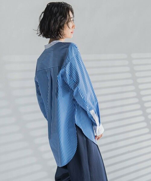 la.f...(大きいサイズ) / ラ・エフ(おおきいサイズ) シャツ・ブラウス | 【大きいサイズ】バンドカラーシャツ≪洗濯機で洗える≫ | 詳細29