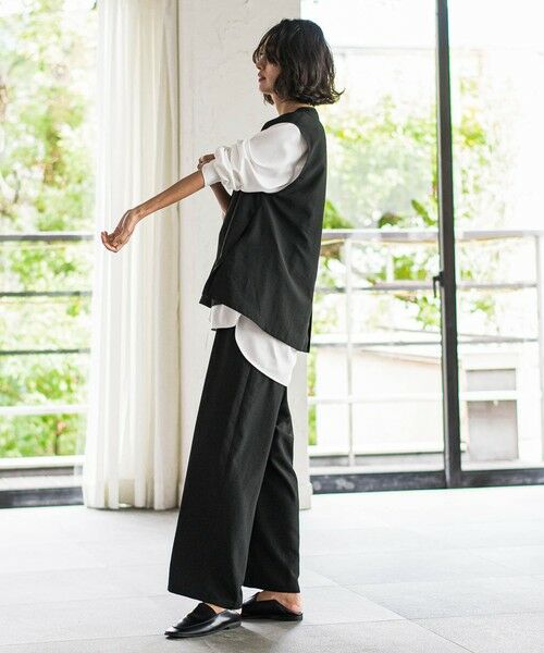 la.f...(大きいサイズ) / ラ・エフ(おおきいサイズ) シャツ・ブラウス | 【大きいサイズ】【biyori】""ゆったり着痩せ""レイヤードベスト≪洗濯機で洗える≫ | 詳細6