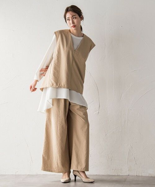 la.f...(大きいサイズ) / ラ・エフ(おおきいサイズ) シャツ・ブラウス | 【大きいサイズ】【biyori】""ゆったり着痩せ""レイヤードベスト≪洗濯機で洗える≫ | 詳細18