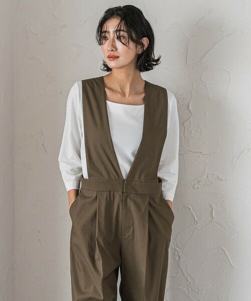 la.f...(大きいサイズ) / ラ・エフ(おおきいサイズ) サロペット・オールインワン | 【大きいサイズ】オールインワンワイドパンツ | 詳細19