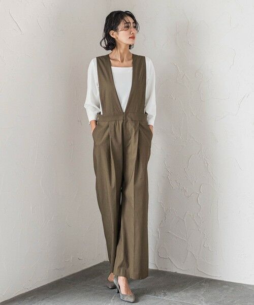 la.f...(大きいサイズ) / ラ・エフ(おおきいサイズ) サロペット・オールインワン | 【大きいサイズ】オールインワンワイドパンツ | 詳細15