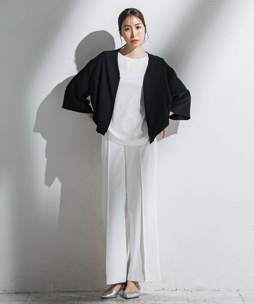 la.f...(大きいサイズ) / ラ・エフ(おおきいサイズ) テーラードジャケット | 【大きいサイズ】【旅楽シリーズ】”シワレス”ジップアップブルゾン≪洗濯機で洗える≫ | 詳細5