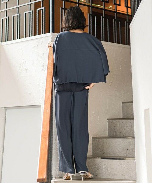 la.f...(大きいサイズ) / ラ・エフ(おおきいサイズ) テーラードジャケット | 【大きいサイズ】【旅楽シリーズ】”シワレス”ジップアップブルゾン≪洗濯機で洗える≫ | 詳細12