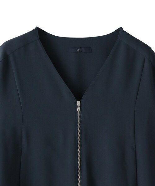 la.f...(大きいサイズ) / ラ・エフ(おおきいサイズ) テーラードジャケット | 【大きいサイズ】【旅楽シリーズ】”シワレス”ジップアップブルゾン≪洗濯機で洗える≫ | 詳細21