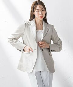 la.f...(大きいサイズ) / ラ・エフ(おおきいサイズ) テーラードジャケット | 【大きいサイズ】シェルタリングジャケット≪洗濯機で洗える≫