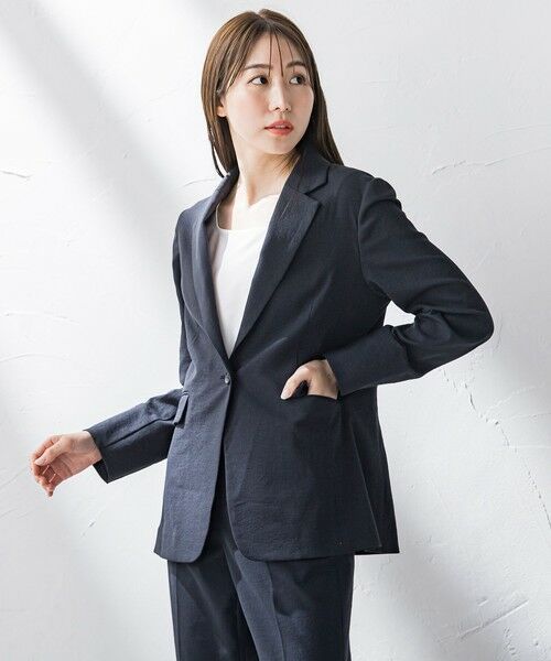 la.f.(大きいサイズ)/ラ・エフ(おおきいサイズ) 【大きいサイズ】シェルタリングジャケット≪洗濯機で洗える≫ ブラック 13号 la.f.(大きいサイズ)/ラ・エフ(おおきいサイズ) 【大きいサイズ】シェルタリングジャケット≪洗濯機で洗える≫ ブラック 13号