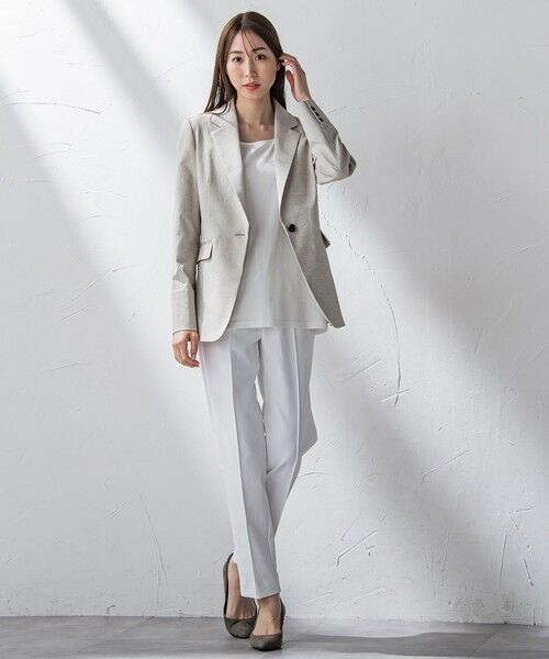 la.f...(大きいサイズ) / ラ・エフ(おおきいサイズ) テーラードジャケット | 【大きいサイズ】シェルタリングジャケット≪洗濯機で洗える≫ | 詳細13