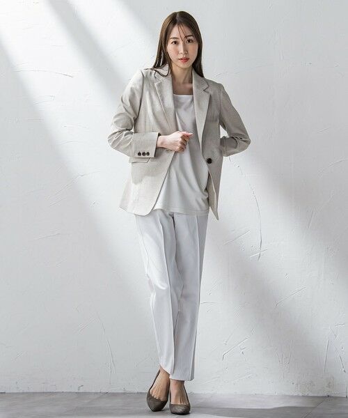 la.f...(大きいサイズ) / ラ・エフ(おおきいサイズ) テーラードジャケット | 【大きいサイズ】シェルタリングジャケット≪洗濯機で洗える≫ | 詳細14