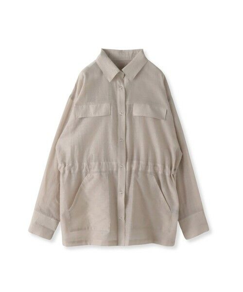 la.f...(大きいサイズ) / ラ・エフ(おおきいサイズ) テーラードジャケット | 【大きいサイズ】ポケット付きシアーシャツジャケット≪洗濯機で洗える≫ | 詳細24