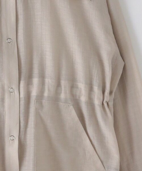 la.f...(大きいサイズ) / ラ・エフ(おおきいサイズ) テーラードジャケット | 【大きいサイズ】ポケット付きシアーシャツジャケット≪洗濯機で洗える≫ | 詳細27