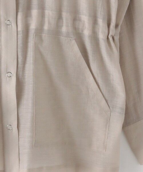 la.f...(大きいサイズ) / ラ・エフ(おおきいサイズ) テーラードジャケット | 【大きいサイズ】ポケット付きシアーシャツジャケット≪洗濯機で洗える≫ | 詳細28