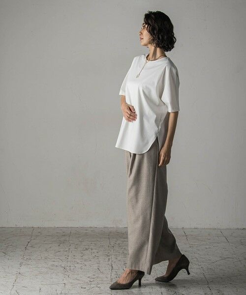 la.f...(大きいサイズ) / ラ・エフ(おおきいサイズ) カットソー | 【大きいサイズ】バックサテンカットソー≪洗濯機で洗える≫ | 詳細4