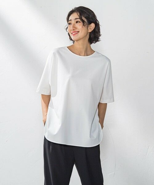 la.f...(大きいサイズ) / ラ・エフ(おおきいサイズ) カットソー | 【大きいサイズ】バックサテンカットソー≪洗濯機で洗える≫ | 詳細7