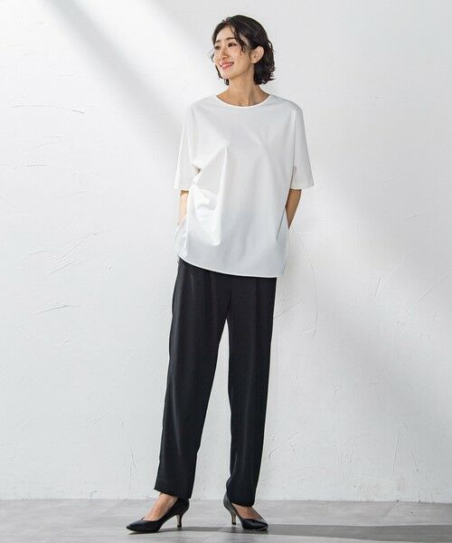 la.f...(大きいサイズ) / ラ・エフ(おおきいサイズ) カットソー | 【大きいサイズ】バックサテンカットソー≪洗濯機で洗える≫ | 詳細9