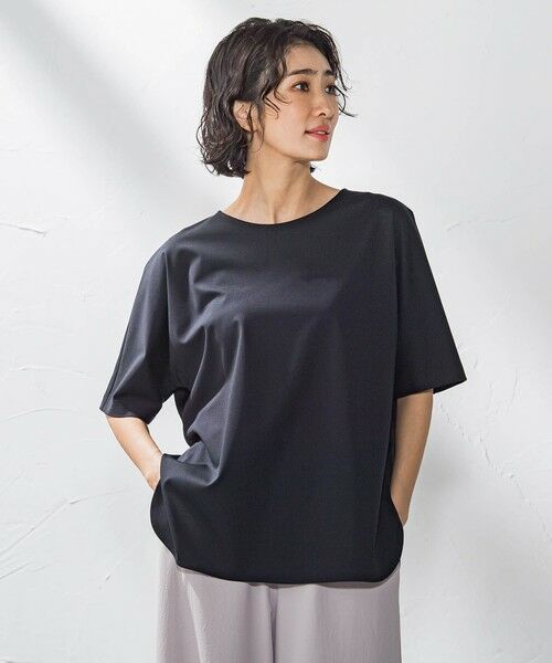 la.f...(大きいサイズ) / ラ・エフ(おおきいサイズ) カットソー | 【大きいサイズ】バックサテンカットソー≪洗濯機で洗える≫ | 詳細14