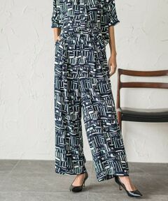 la.f...(大きいサイズ) / ラ・エフ(おおきいサイズ) その他パンツ | 【大きいサイズ】幾何柄パンツ≪洗濯機で洗える≫