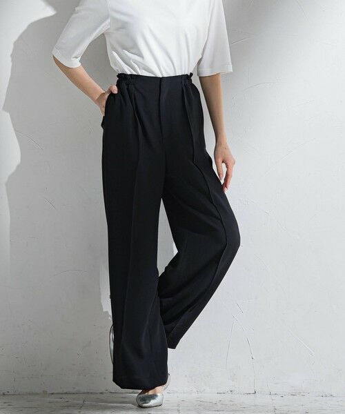 la.f...(大きいサイズ) / ラ・エフ(おおきいサイズ) その他パンツ | 【大きいサイズ】【旅楽シリーズ】”シワレス”ワイドパンツ≪洗濯機で洗える≫ | 詳細1