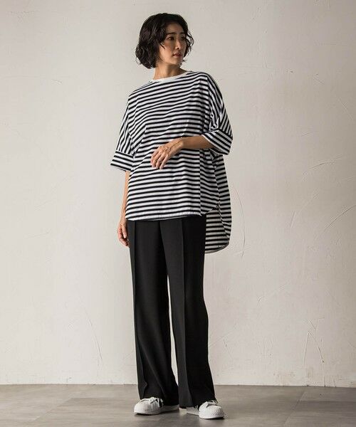 la.f...(大きいサイズ) / ラ・エフ(おおきいサイズ) その他パンツ | 【大きいサイズ】【旅楽シリーズ】”シワレス”ワイドパンツ≪洗濯機で洗える≫ | 詳細5