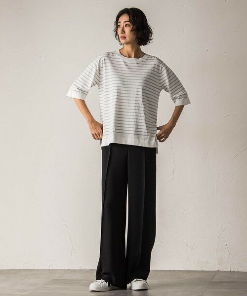 la.f...(大きいサイズ) / ラ・エフ(おおきいサイズ) その他パンツ | 【大きいサイズ】【旅楽シリーズ】”シワレス”ワイドパンツ≪洗濯機で洗える≫ | 詳細7