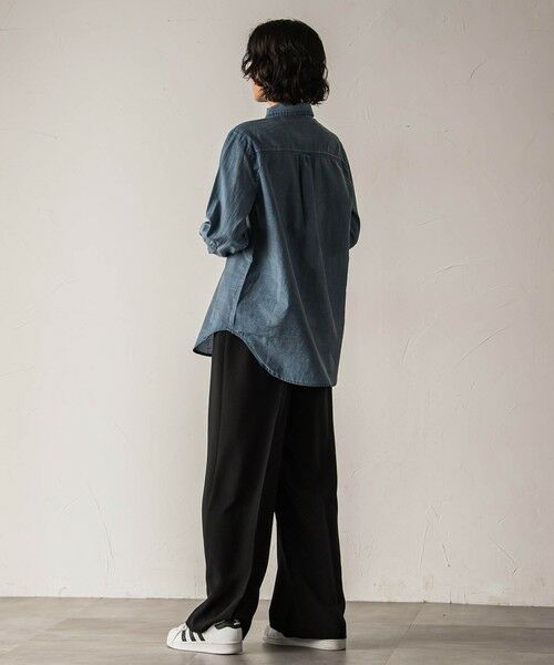 la.f...(大きいサイズ) / ラ・エフ(おおきいサイズ) その他パンツ | 【大きいサイズ】【旅楽シリーズ】”シワレス”ワイドパンツ≪洗濯機で洗える≫ | 詳細9