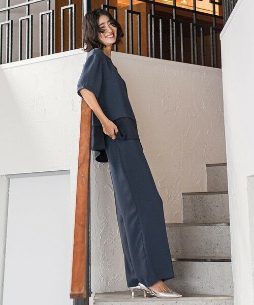 la.f...(大きいサイズ) / ラ・エフ(おおきいサイズ) その他パンツ | 【大きいサイズ】【旅楽シリーズ】”シワレス”ワイドパンツ≪洗濯機で洗える≫ | 詳細14