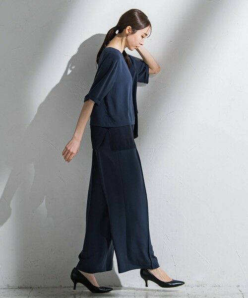 la.f...(大きいサイズ) / ラ・エフ(おおきいサイズ) その他パンツ | 【大きいサイズ】【旅楽シリーズ】”シワレス”ワイドパンツ≪洗濯機で洗える≫ | 詳細19