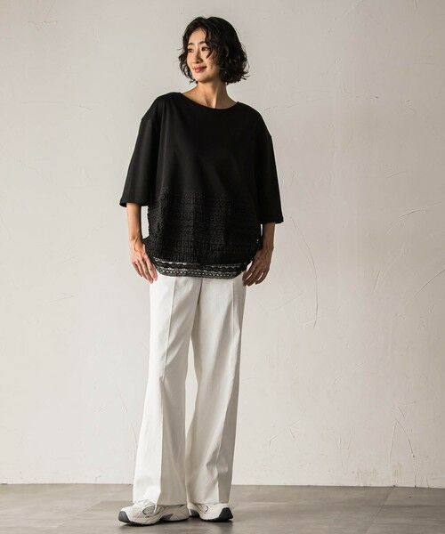 la.f...(大きいサイズ) / ラ・エフ(おおきいサイズ) その他パンツ | 【大きいサイズ】【biyori】シェルタリングドライオックスワイドパンツ≪洗濯機で洗える≫ | 詳細24