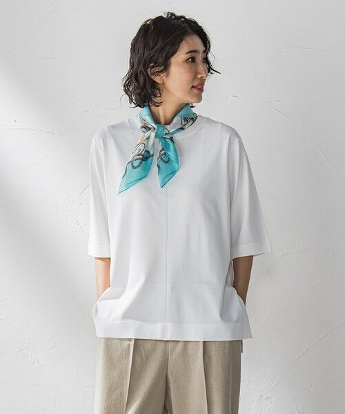 la.f...(大きいサイズ) / ラ・エフ(おおきいサイズ) ニット・セーター | 【大きいサイズ】Tシャツ風ニットプルオーバー≪手洗い可能≫ | 詳細1