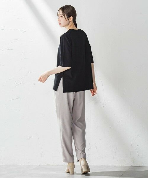 la.f...(大きいサイズ) / ラ・エフ(おおきいサイズ) ニット・セーター | 【大きいサイズ】Tシャツ風ニットプルオーバー≪手洗い可能≫ | 詳細12