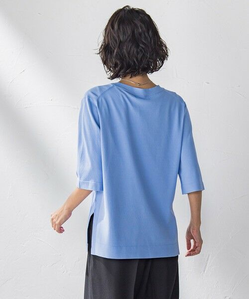 la.f...(大きいサイズ) / ラ・エフ(おおきいサイズ) ニット・セーター | 【大きいサイズ】Tシャツ風ニットプルオーバー≪手洗い可能≫ | 詳細23