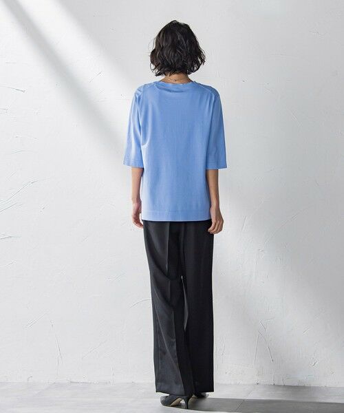 la.f...(大きいサイズ) / ラ・エフ(おおきいサイズ) ニット・セーター | 【大きいサイズ】Tシャツ風ニットプルオーバー≪手洗い可能≫ | 詳細27